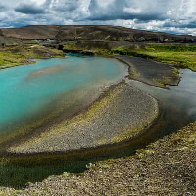 From Landmannalaugar entrance dam bridge, Iceland