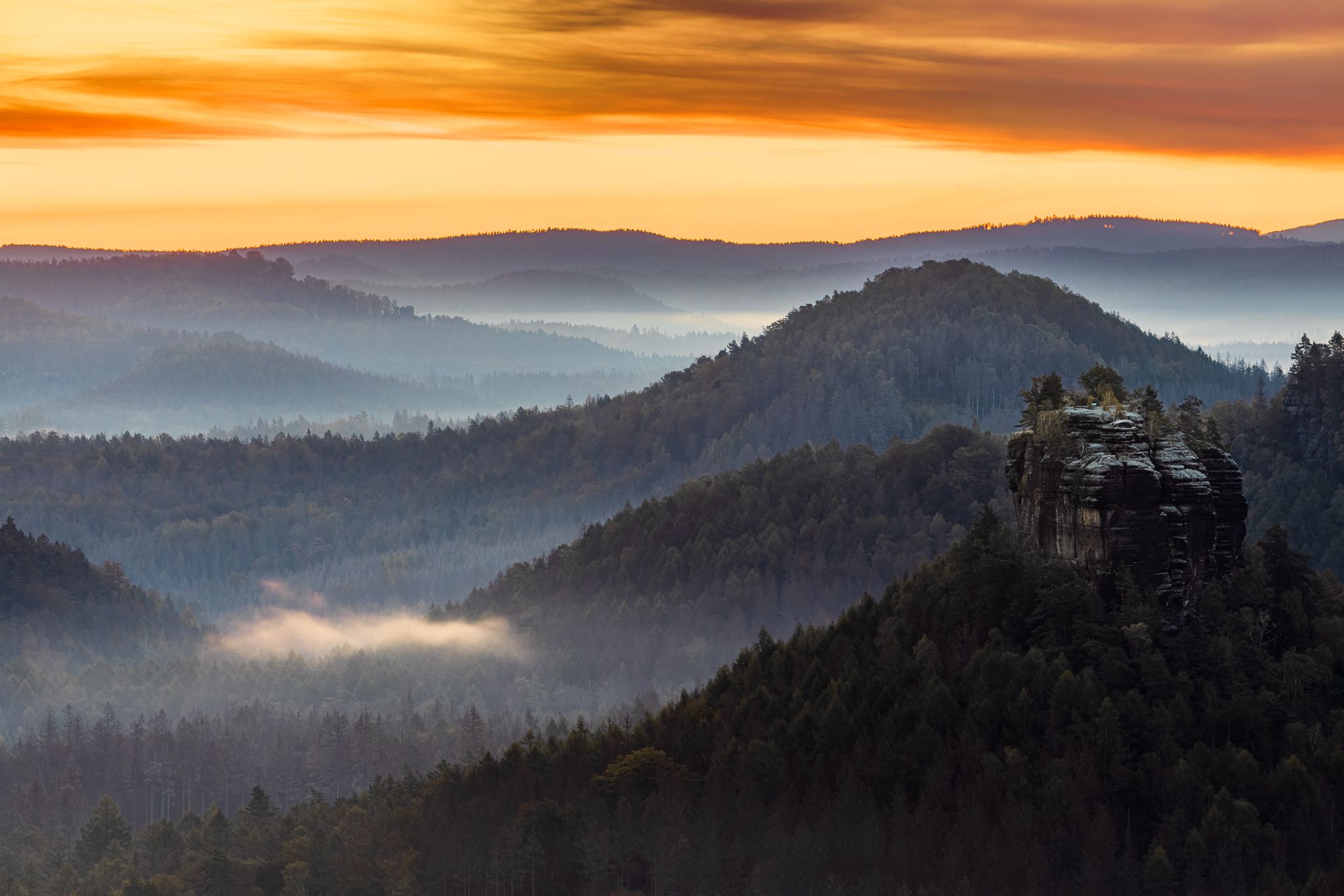 Gleitmannshorn, Kleiner Winterberg, Saxon Switzerland, Germany