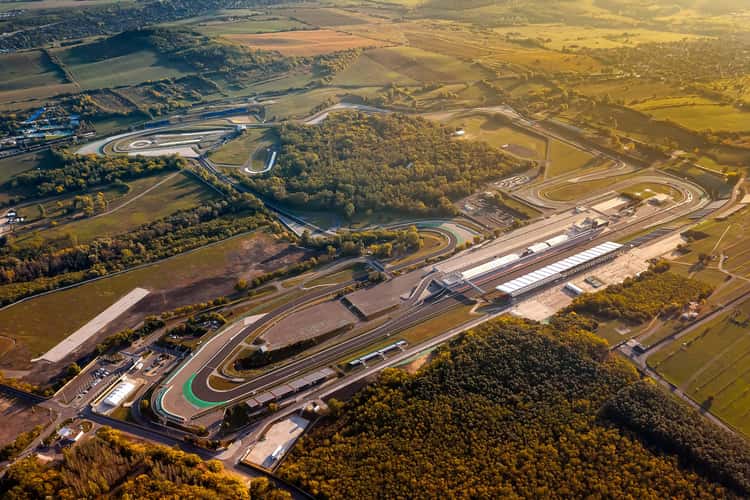 The Hungarian F1 race track