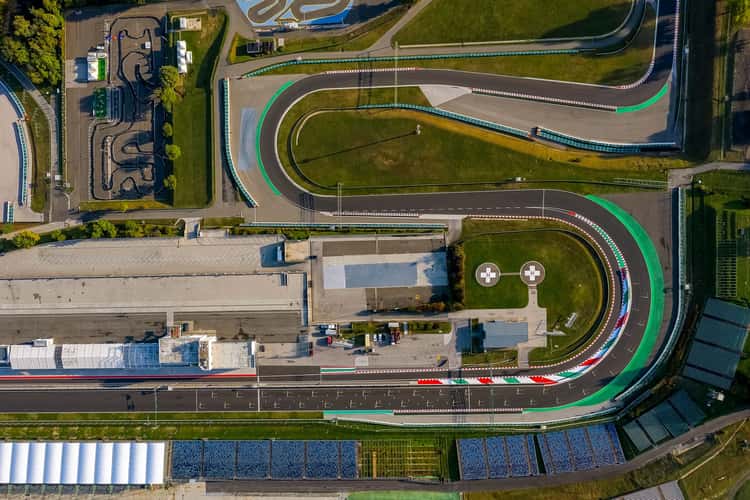 The Hungarian F1 race track