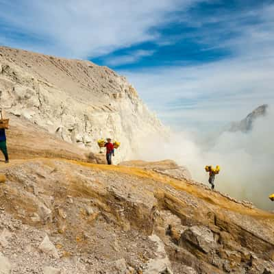 Into the Kawah Ijen crater, Indonesia