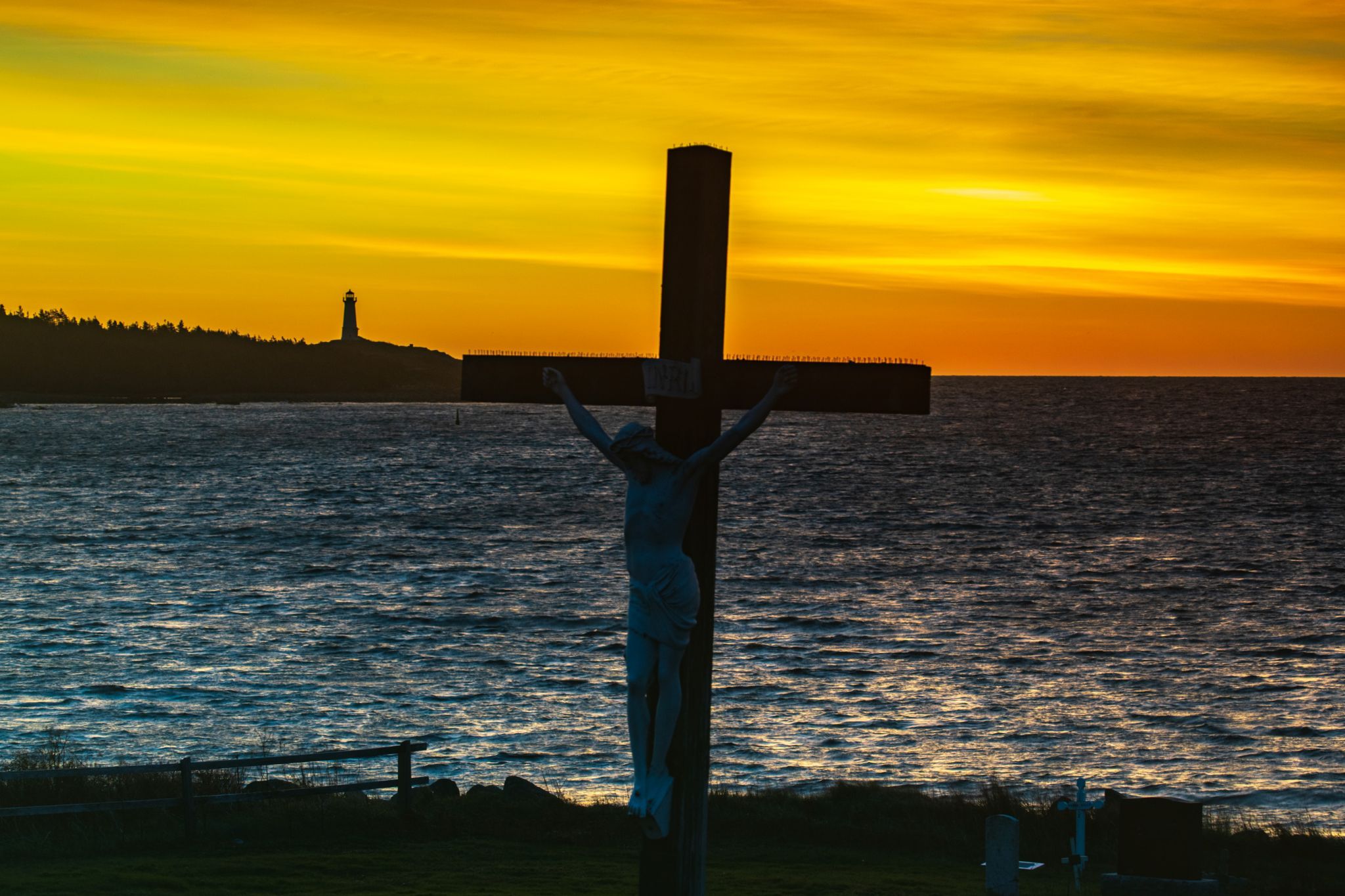 Kennington Cove Cemetry & Lighthouse Louisbourg Nova Scotia, Canada