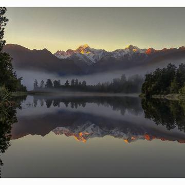 Lake Matheson Reflections, West Coast NZ, New Zealand