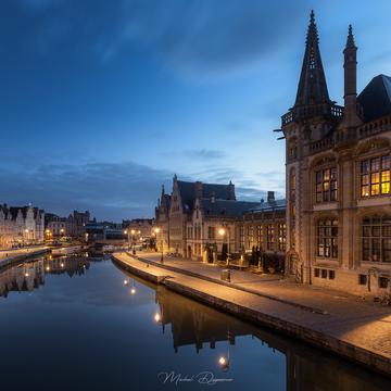 Leie River canals, Ghent, Belgium