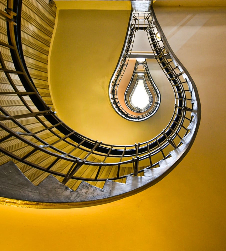 Light bulb staircase, Prague, Czech Republic