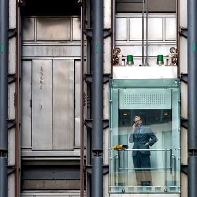 LIoyds elevators near leadenhall, United Kingdom