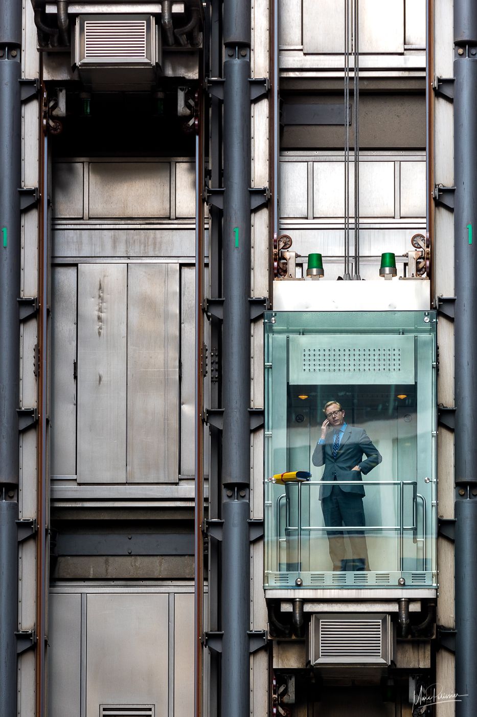 LIoyds elevators near leadenhall, United Kingdom