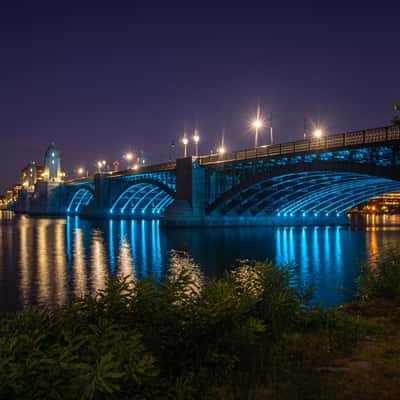 Longfellow Bridge at blue hour, Boston, USA