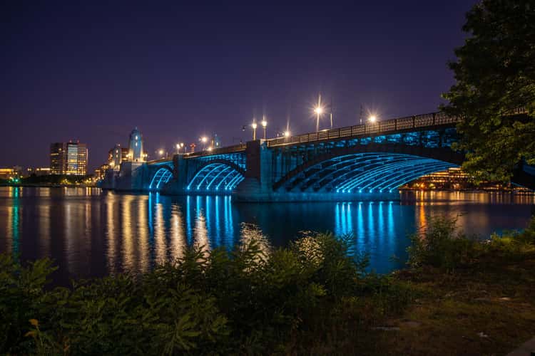 Longfellow Bridge at blue hour, Boston