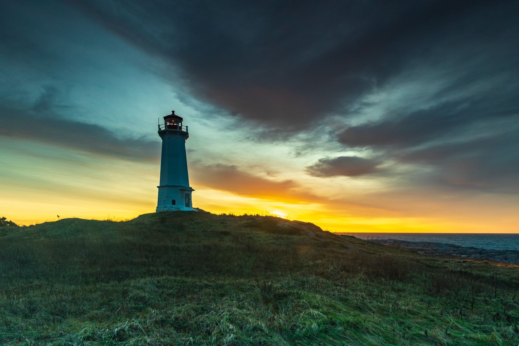 Louisbourg Lighthouse Cape Breton Nova Scotia, Canada