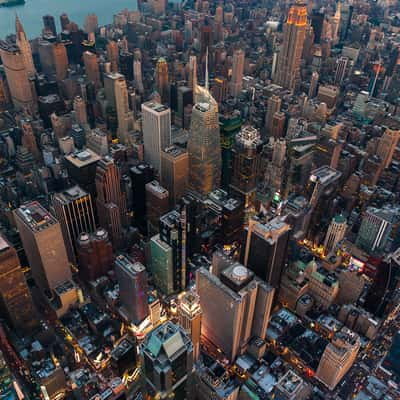 Manhattan Aerial near Top of the rock, USA