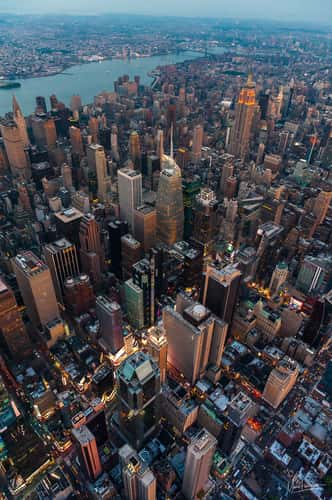 Manhattan Aerial near Top of the rock