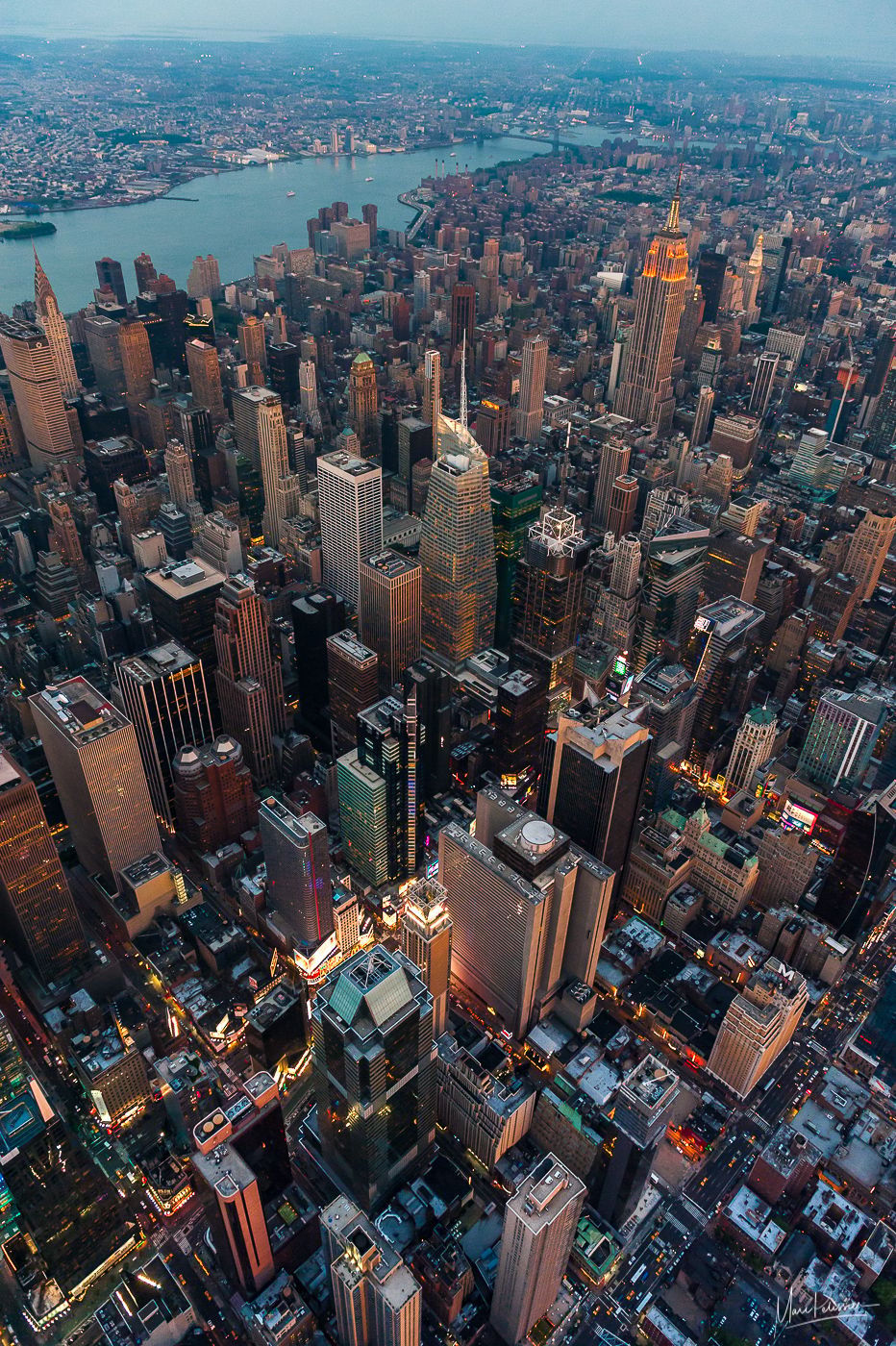 Manhattan Aerial near Top of the rock, USA