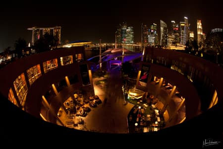 Marina Bay sand view from theater platform