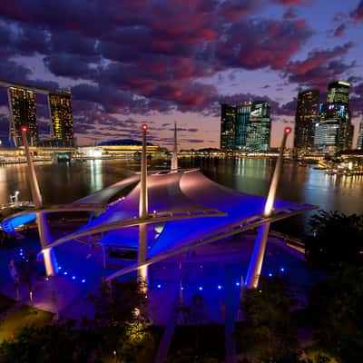 Marina Bay sand view from theater platform, Singapore