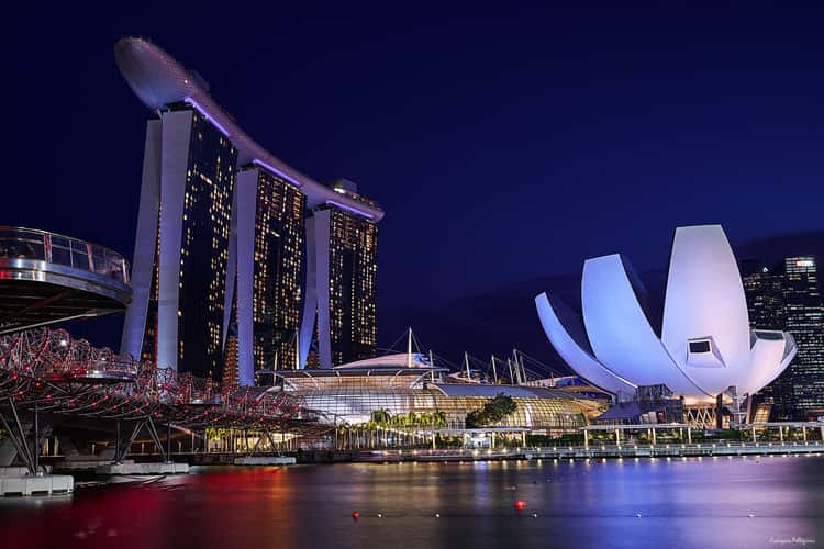 Marina Bay Sands with Helix Bridge