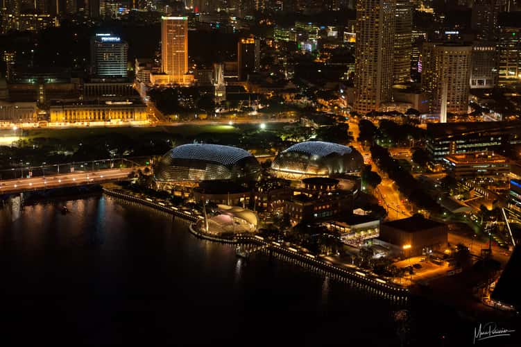 Marina Bay view from top of Bay sands platform
