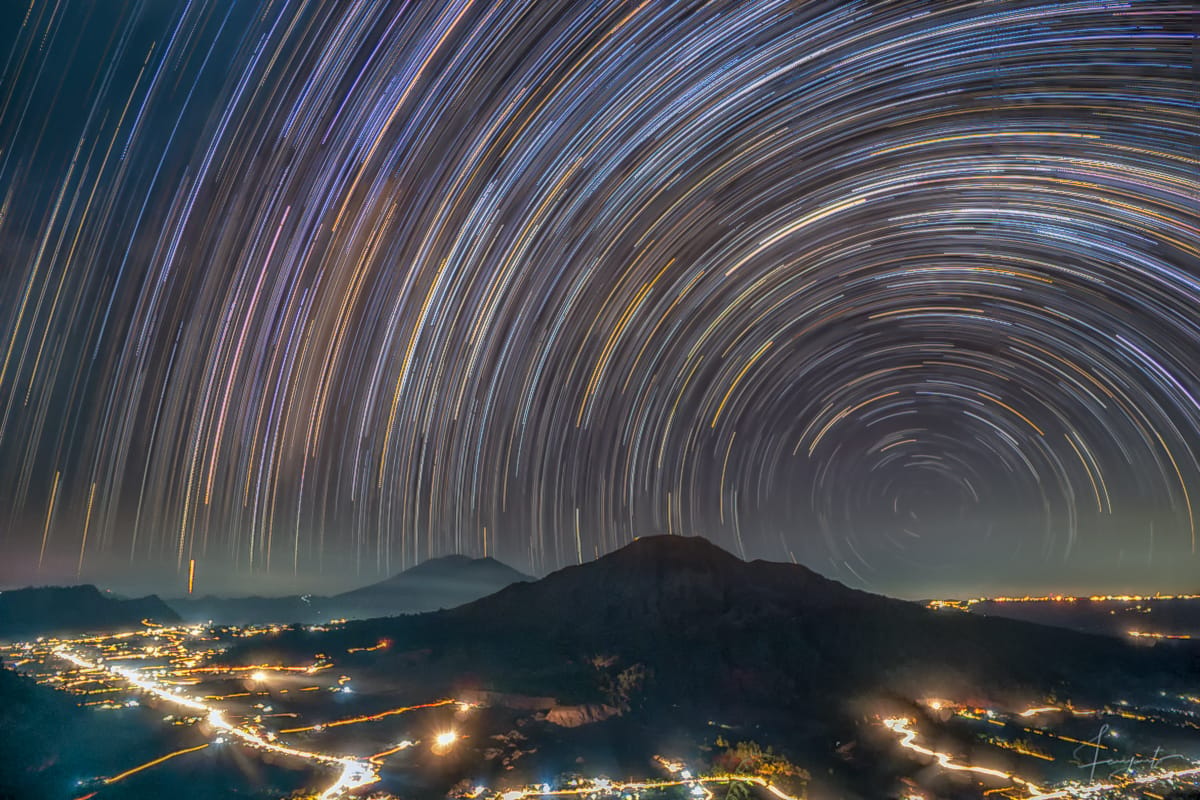 Milkyway Over Batur Mount, Indonesia