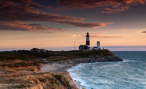Montauk Lighthouse from Camp Hero Long Island, New York