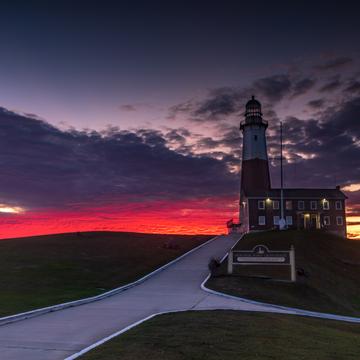 Montauk Lighthouse Musuem Lighthouse sunrise Long Island, USA