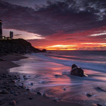 Montauk Lighthouse sunrise Long Island New York, USA