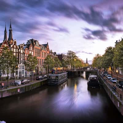 Canal in Amsterdam, Netherlands