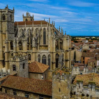 Narbonne - Rooftop panorama - Palais des Archeveques, France