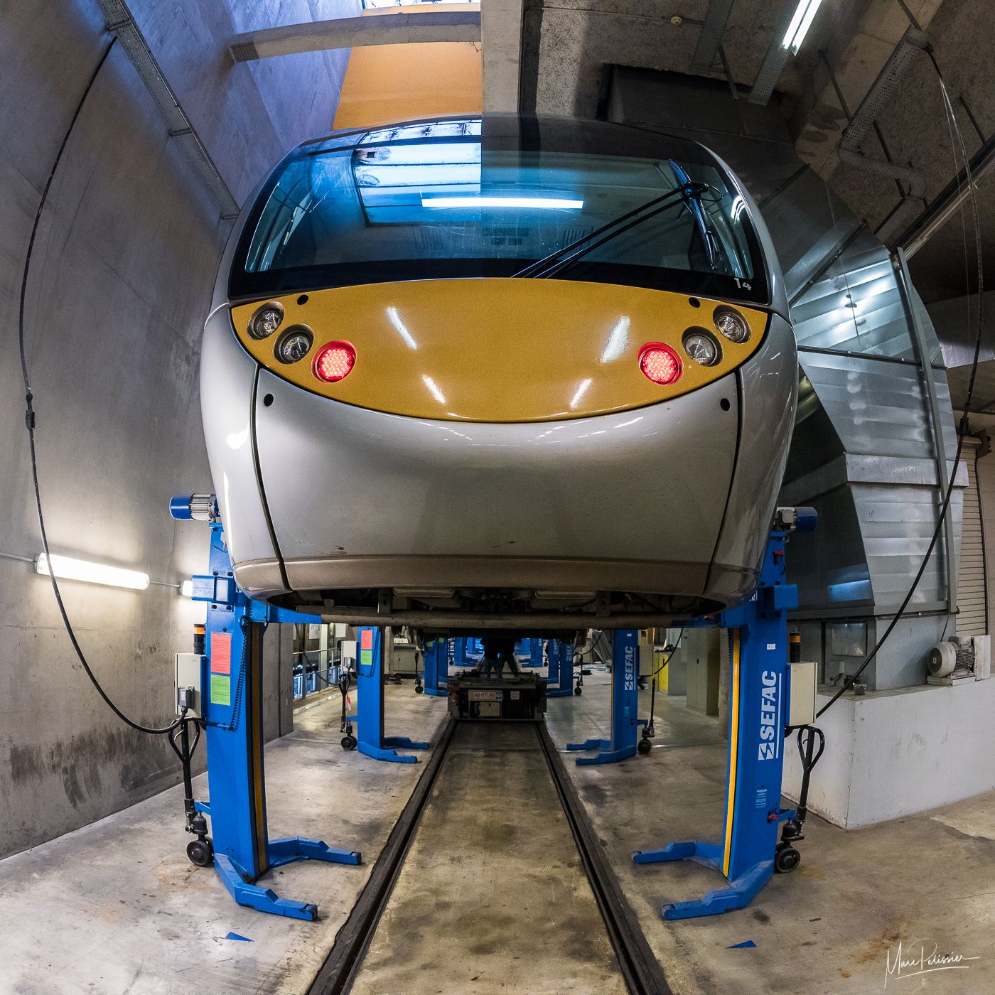 Nice tramway shop, France