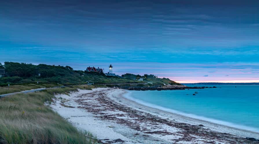 Nobska Lighthouse  sunrise Falmouth Cape Code