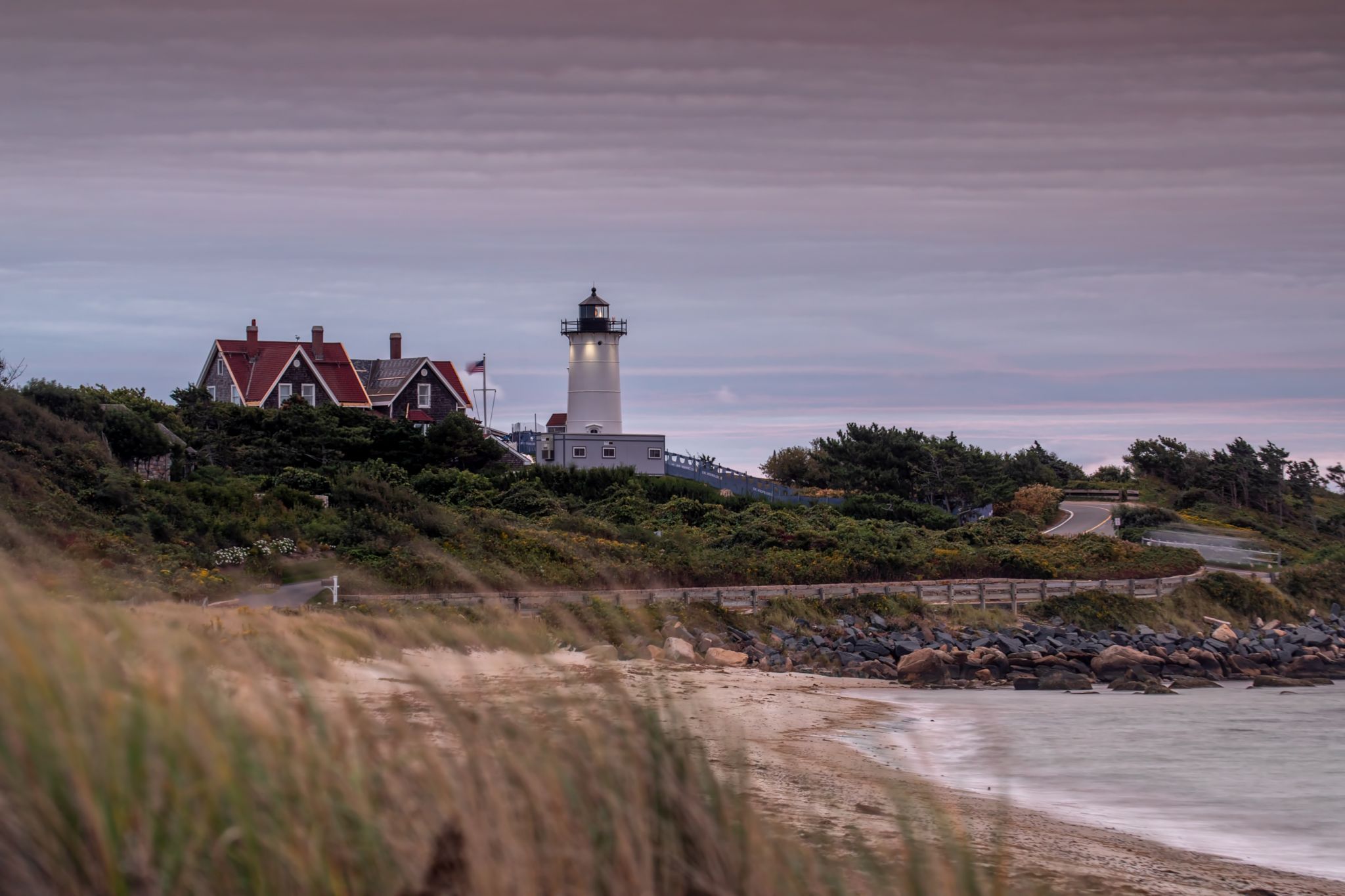 Nobska Lighthouse  sunrise Falmouth Cape Code, USA