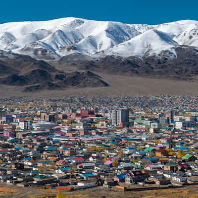 Olgii overlook panorama, Mongolia