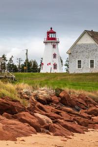 Panmure Island Lighthouse beach Prince Edward Island