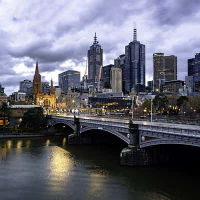 Panoramic Cityscape of Melboune, Australia