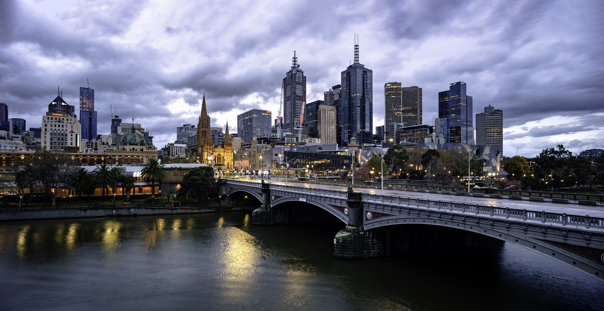 Panoramic Cityscape of Melboune, Australia