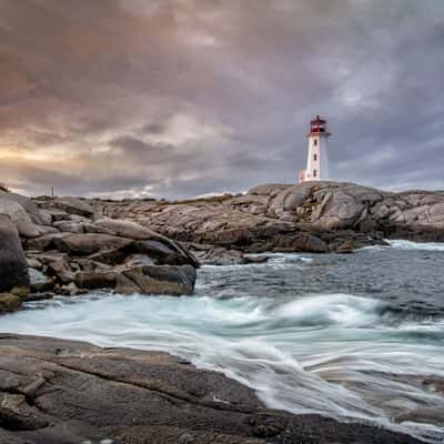 Peggy's Cove Lighthouse in Nova Scotia, Canada