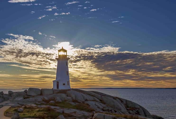 Peggy's Cove Lighthouse in Nova Scotia