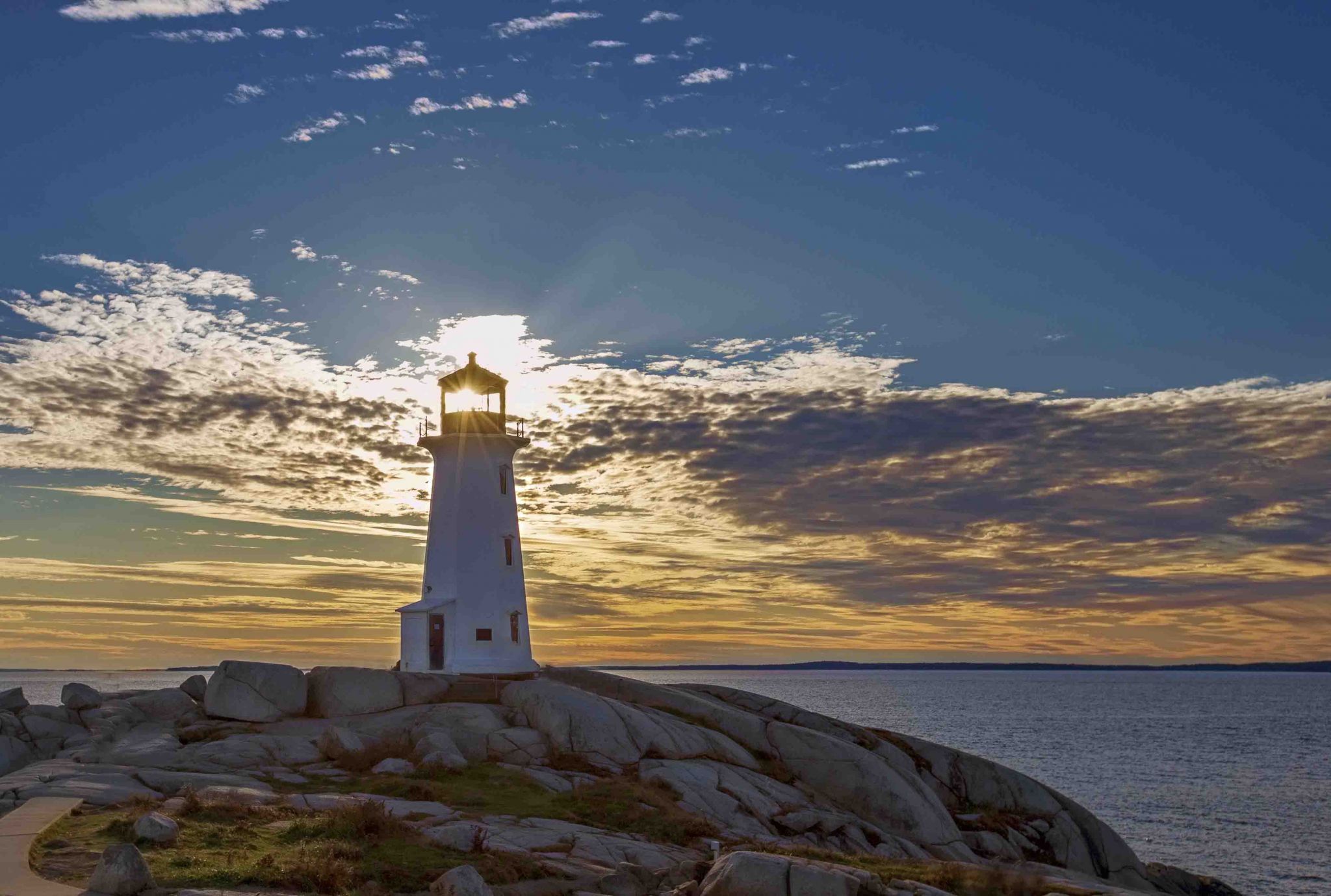 Peggy's Cove Lighthouse in Nova Scotia, Canada