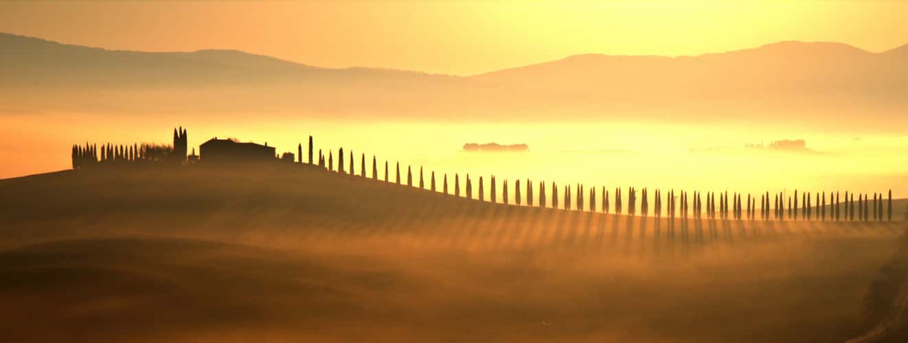 View of Poggio Covilii, Villa of the Val d'Orcia