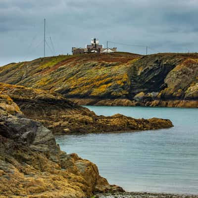 Point Lynas Lighthouse from the beach Wales, United Kingdom