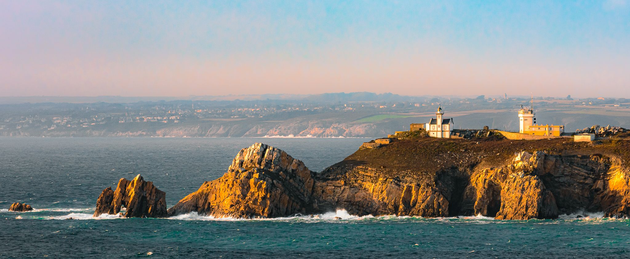 Pointe du Toulinguet catching the last sunlight, France