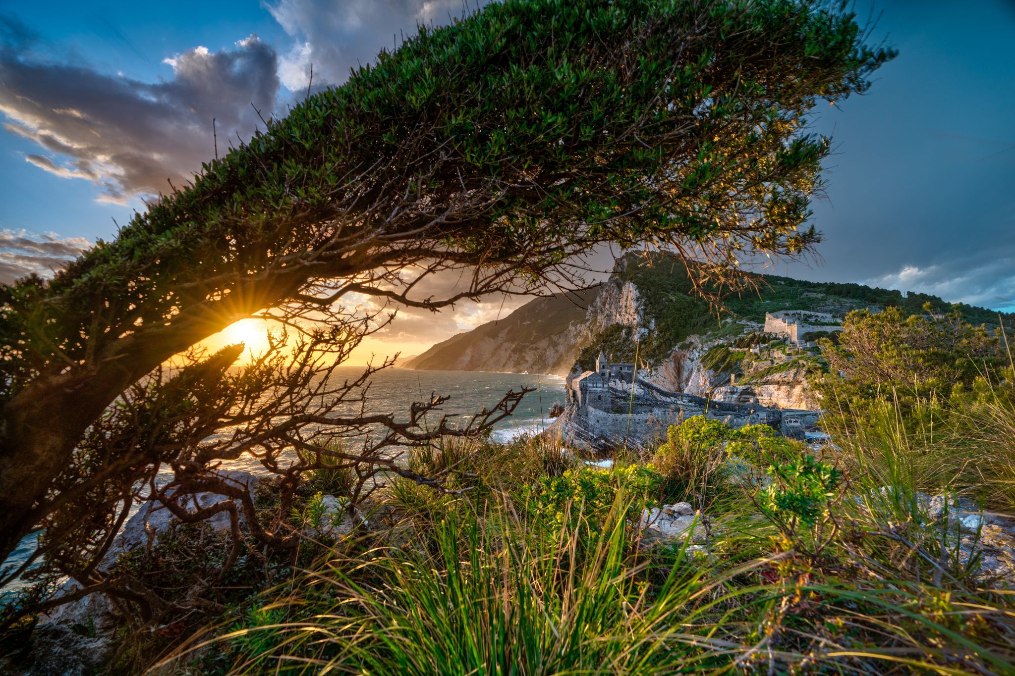Porto Venere seen from Palmaria, Italy