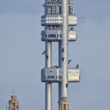 Prague TV tower from Letná Park, Czech Republic
