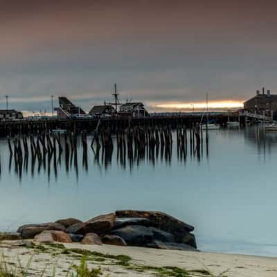 Provincetown Marina sunrise Pano Cape Cod, USA