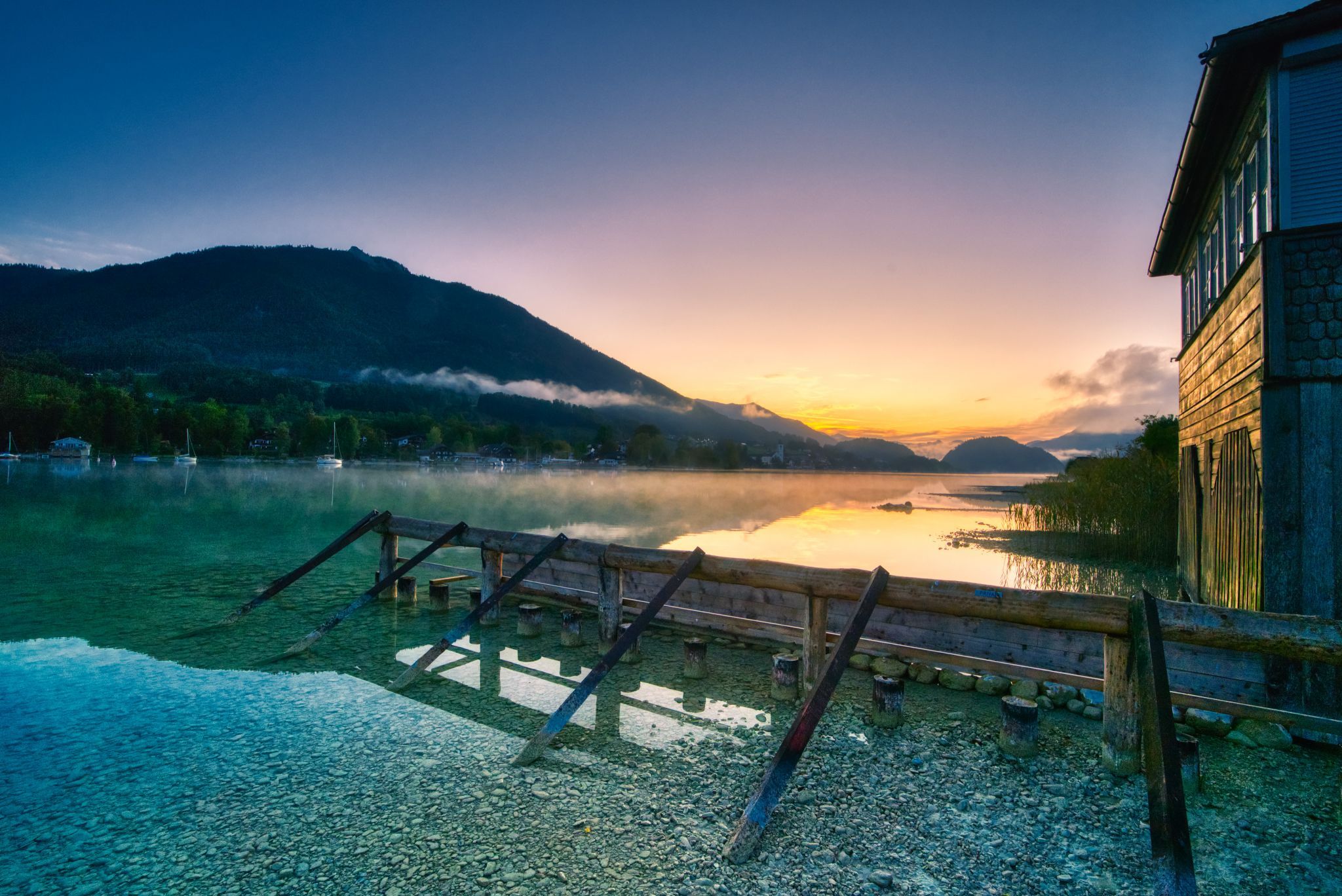Public bath at Wolfgangsee, Austria