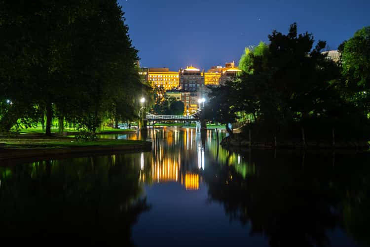 Reflections Boston Public Garden Blue hour