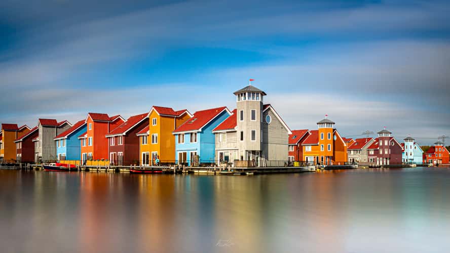 Colourful houses at Reitdiephaven