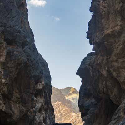 Road through the wadi, Oman