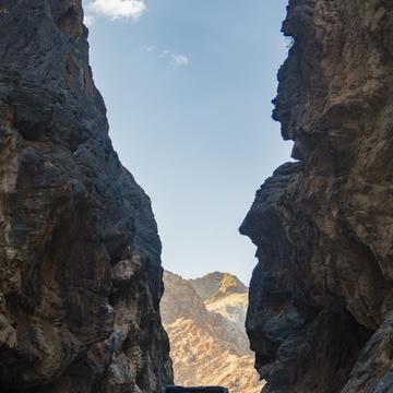 Road through the wadi, Oman