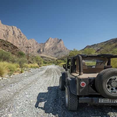 roads in the jebel shams, Oman