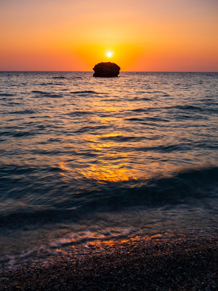 Rock formations at Limenia Beach, Kefalonia, Greece